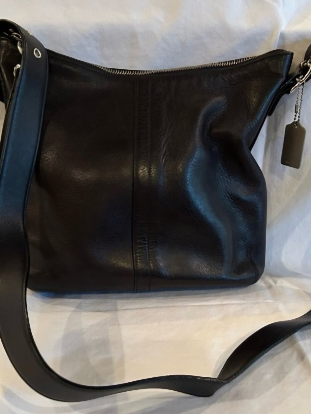 Coach Black Leather Shoulder Bag with Tag